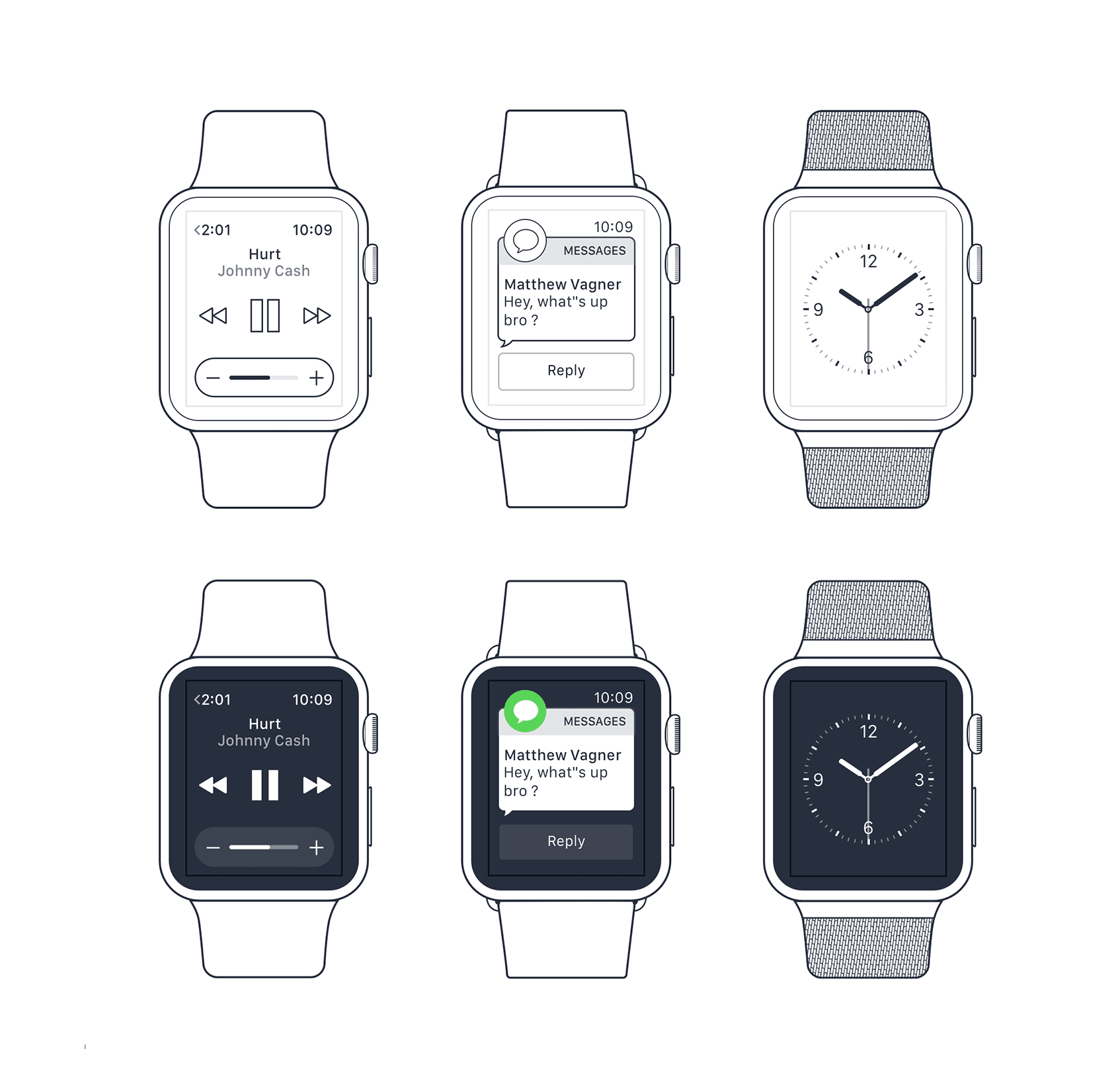 Apple Watch Wireframe Kit