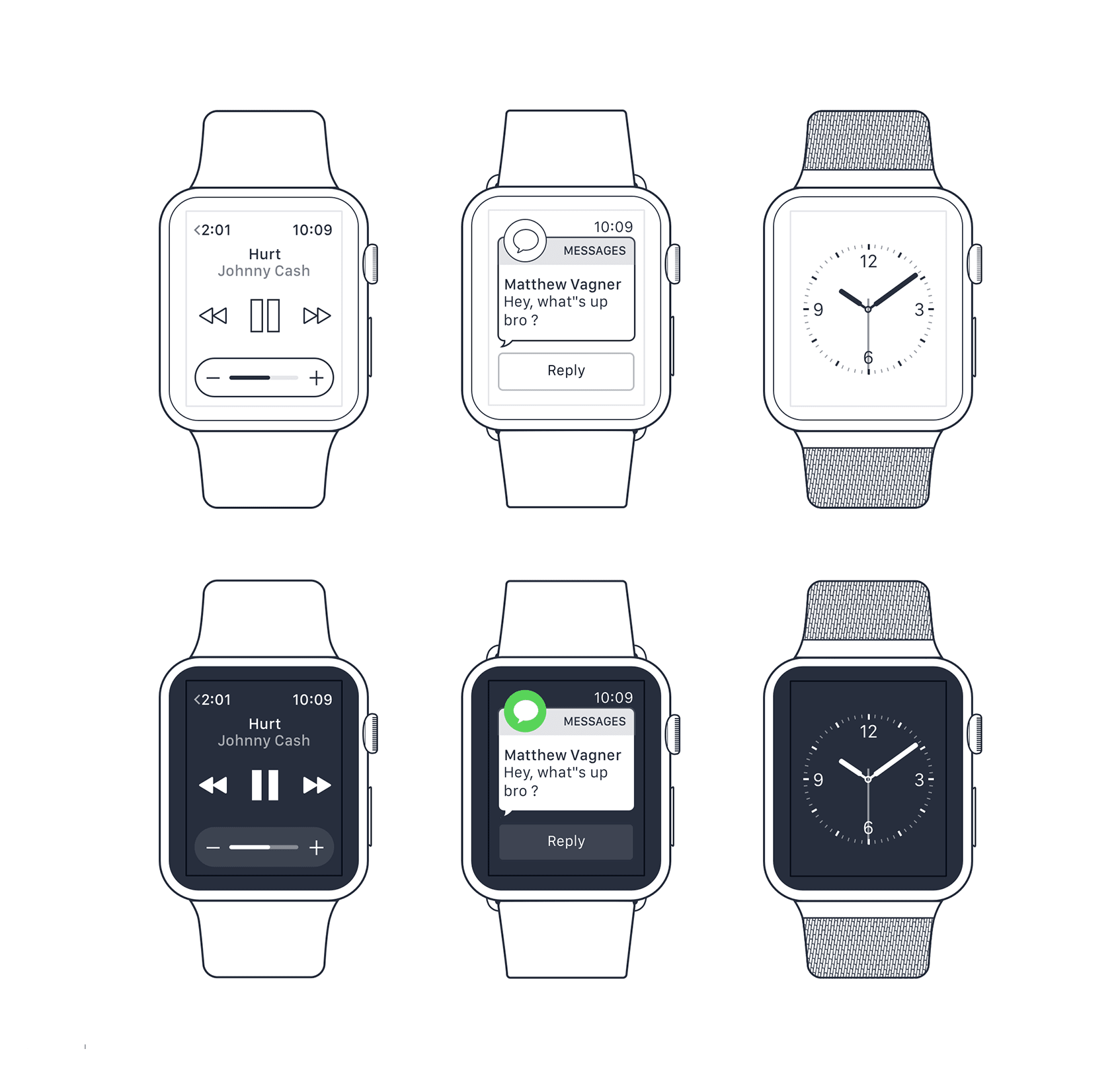 Apple Watch Wireframe Kit 