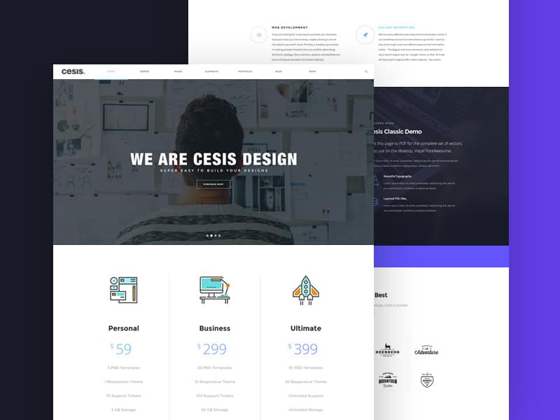 Cesis – Creative Agency PSD Web Template