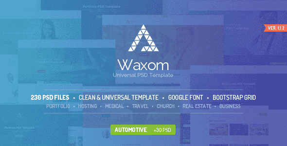 Waxom PSD Template