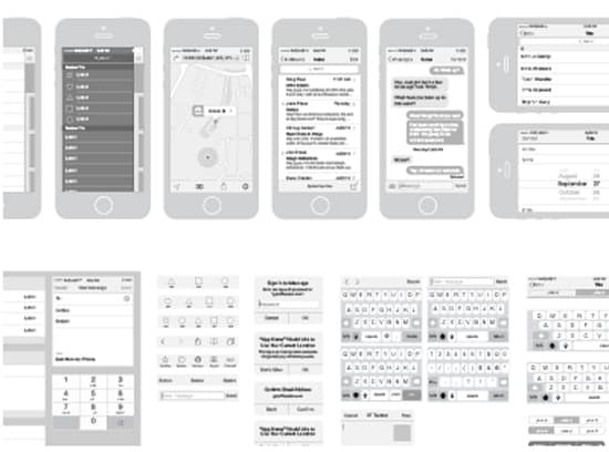 iPhone 6 Vector Wireframing Toolkit