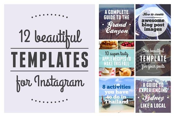 Beautiful Templates for Instagram